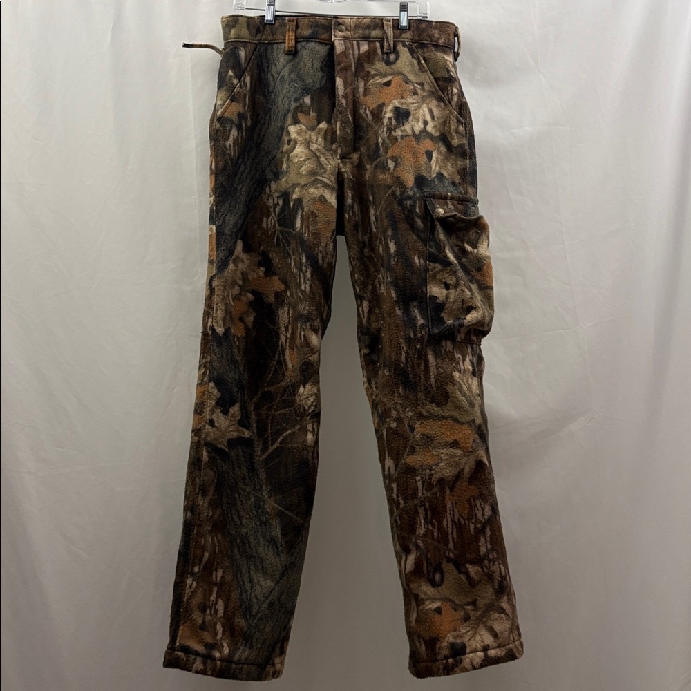 Vintage 80s 90s Cabelas Thermal Camo Cargo Pants Thinsulate Made In USA 34X32 - Picture 3 of 12